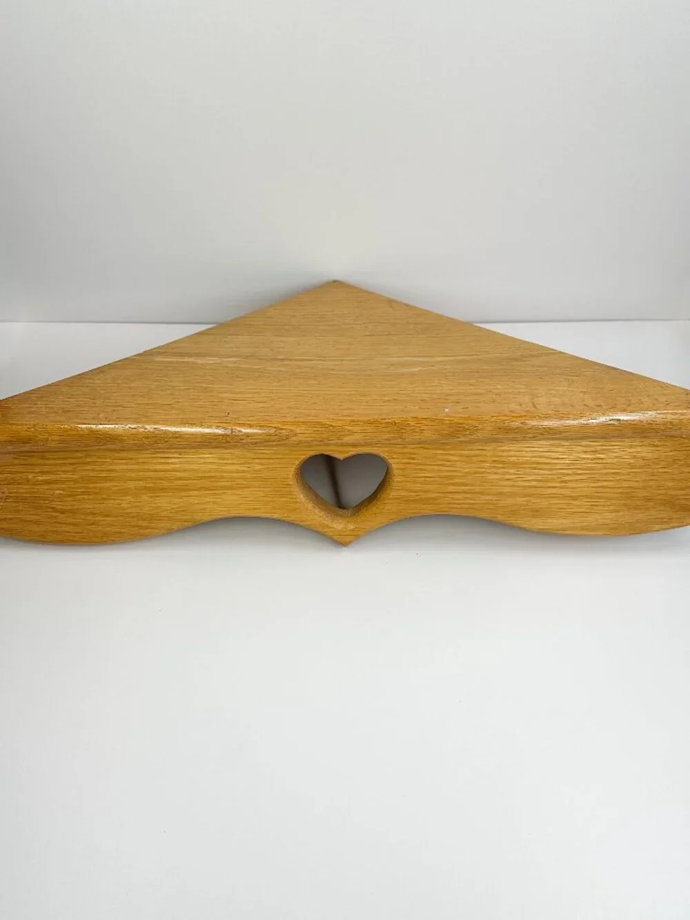 Vintage Wood Heart Corner Shelf Cottagecore Farm Country Trinket Primitive